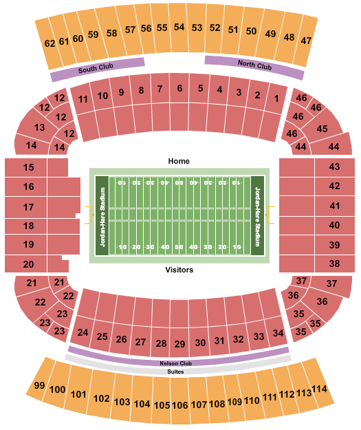 Jordan-Hare Stadium Alabama vs. Seating Chart